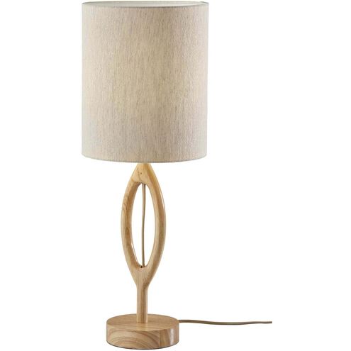 Mayfair 27.5 inch 100.00 watt Natural Wood Table Lamp Portable Light