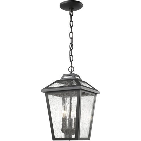 Bayland 3 Light 9 inch Black Outdoor Chain Mount Ceiling Fixture in 6.79