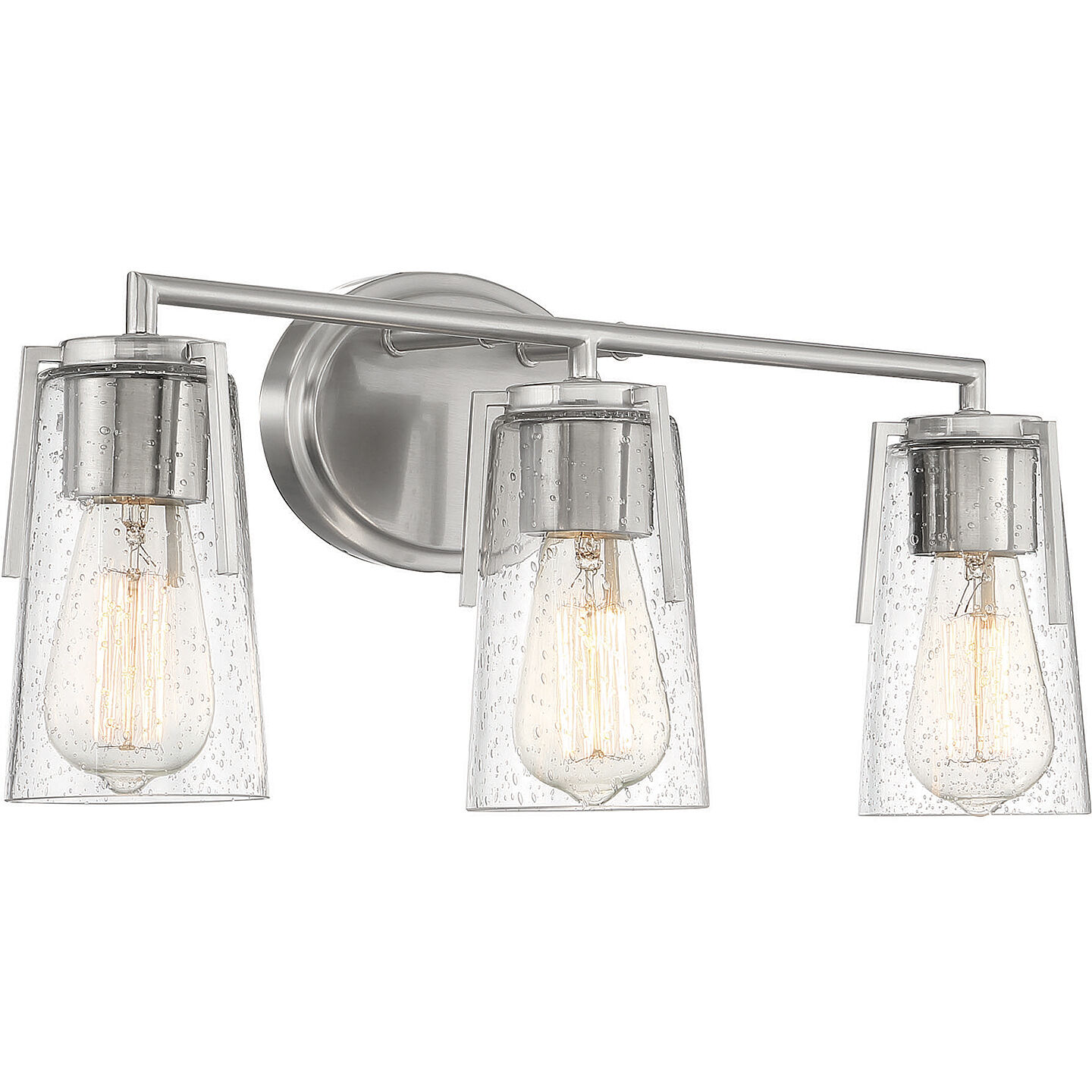 Sacremento 3 Light 24 inch Satin Nickel Bathroom Vanity Light Wall Light, Essentials