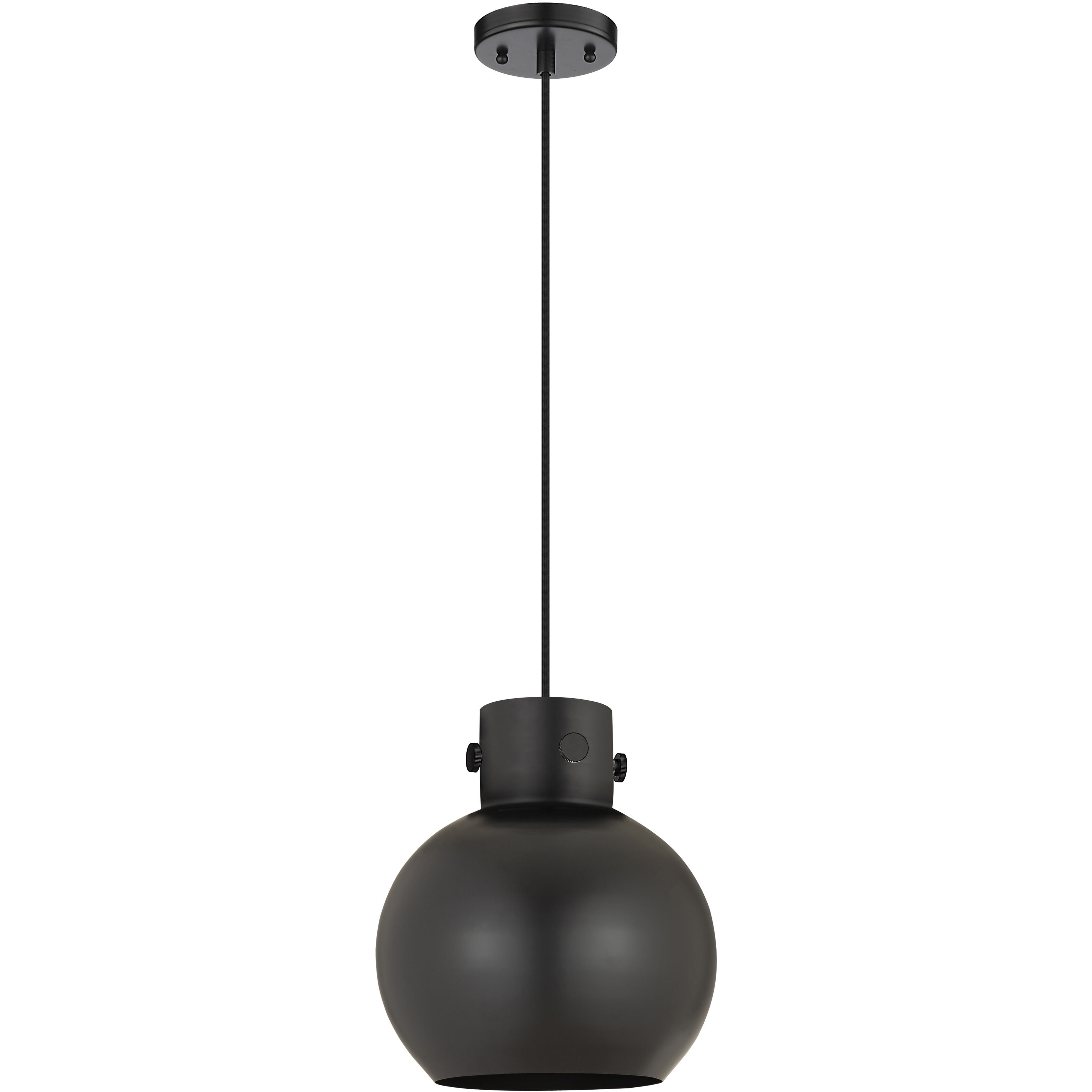 Newton Sphere 1 Light 10 inch Matte Black Pendant Ceiling Light