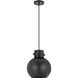 Newton Sphere 1 Light 10 inch Matte Black Pendant Ceiling Light