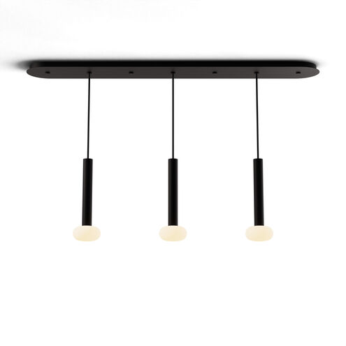 Combi LED 49 inch Matte Black Pendant Ceiling Light, Suspension / Flush Mount 2-in-1