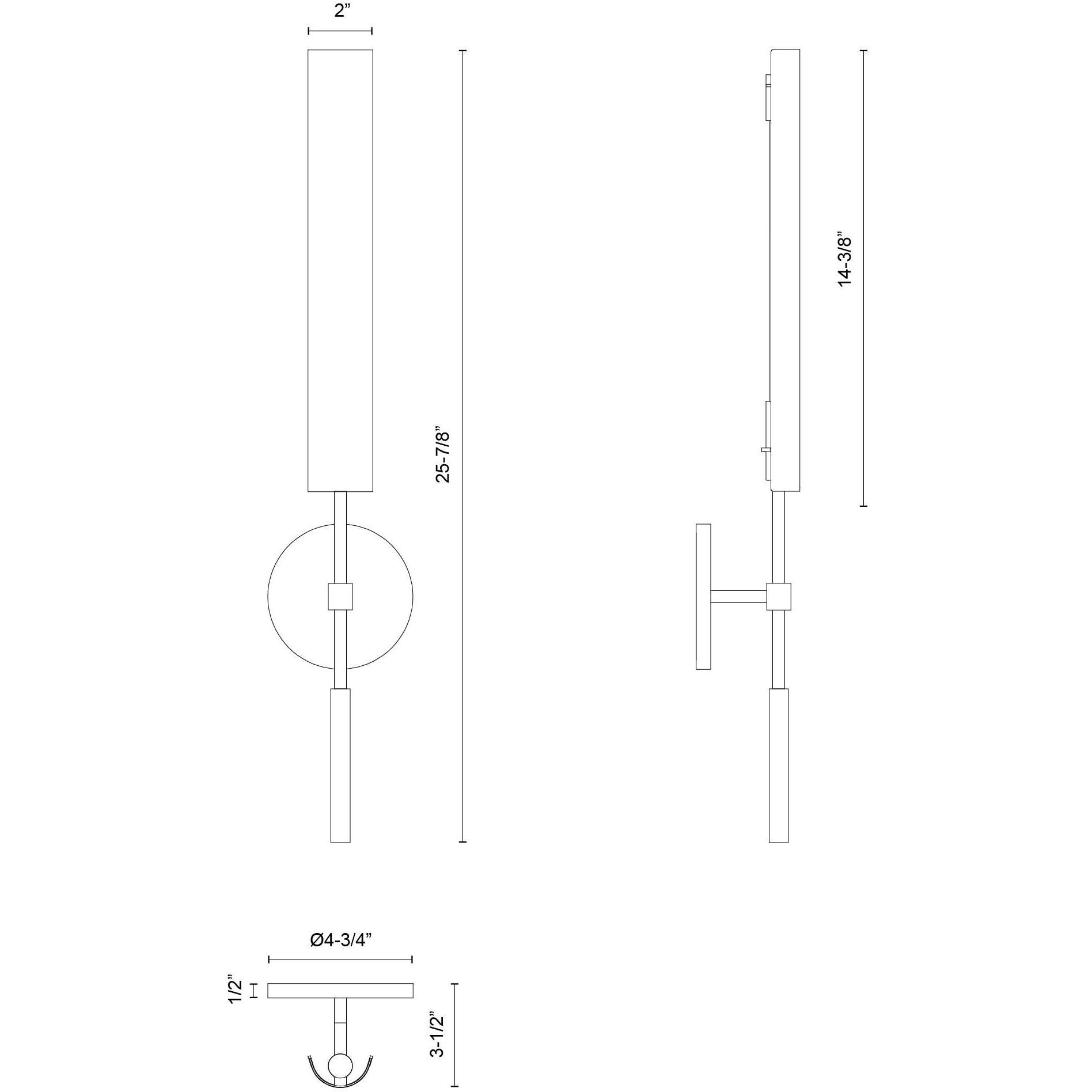 Astrid Wall/Vanity Light Wall Light in Vintage Brass