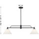 Transitional 2 Light 10 inch Matte Black Chandelier Ceiling Light