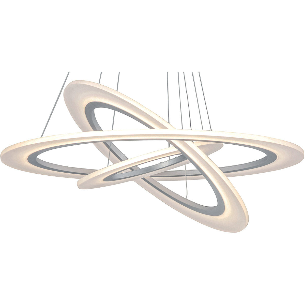 Saturn II LED LED 32 inch Matte Silver Multi-Light Pendant Ceiling Light