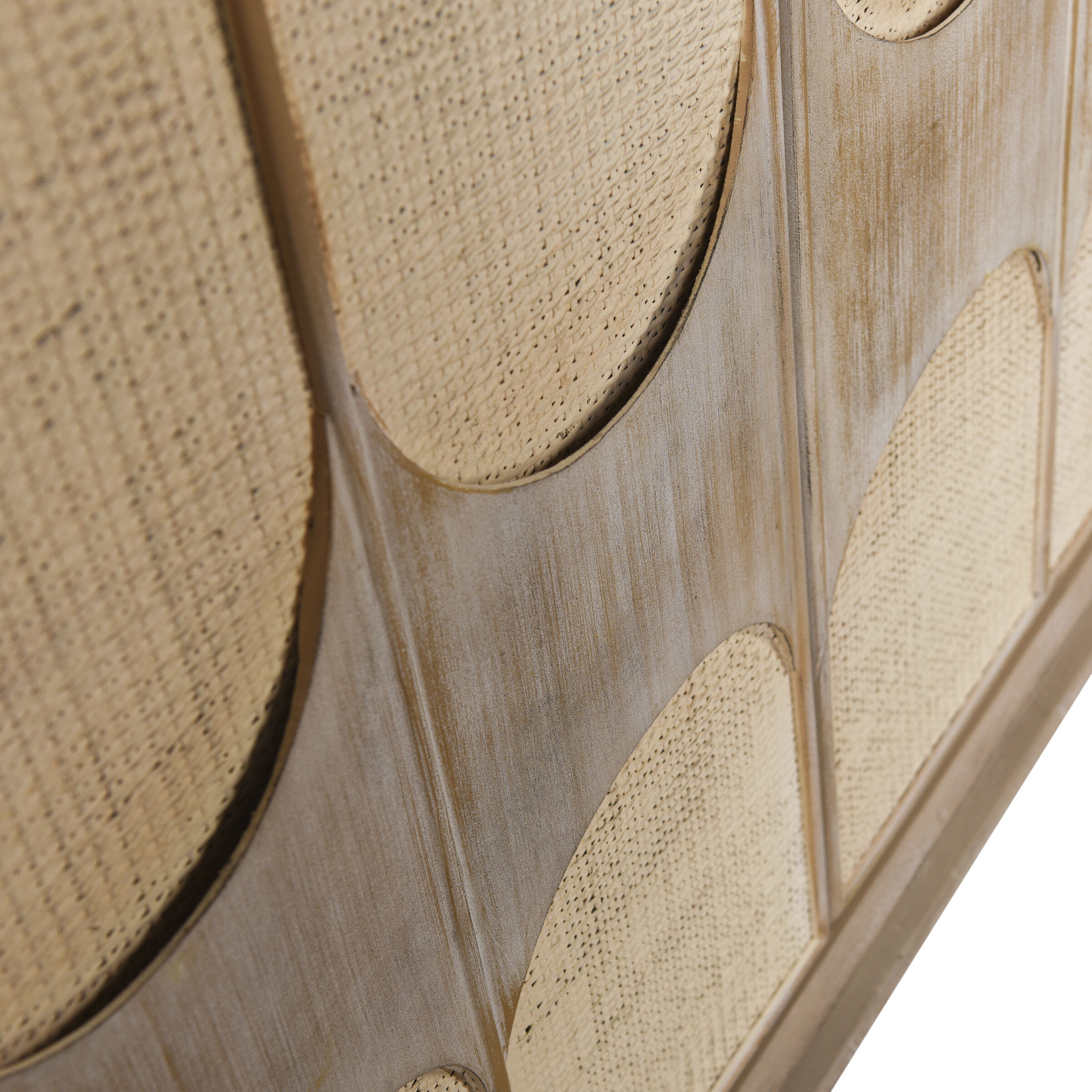 Melrose Light Bisque and White Wash and Taupe Cabinet