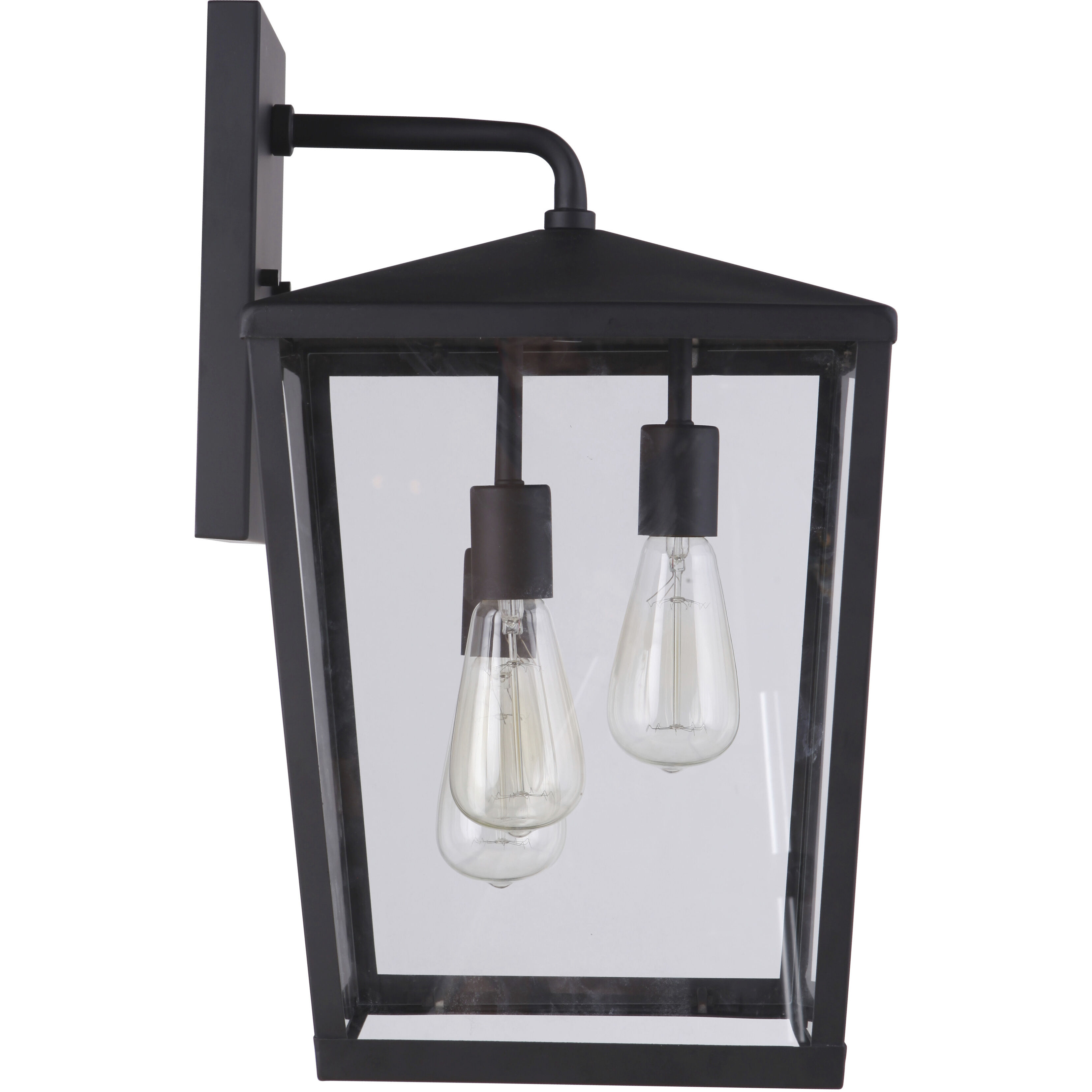 Olsen 3 Light 19 inch Midnight Outdoor Wall Lantern