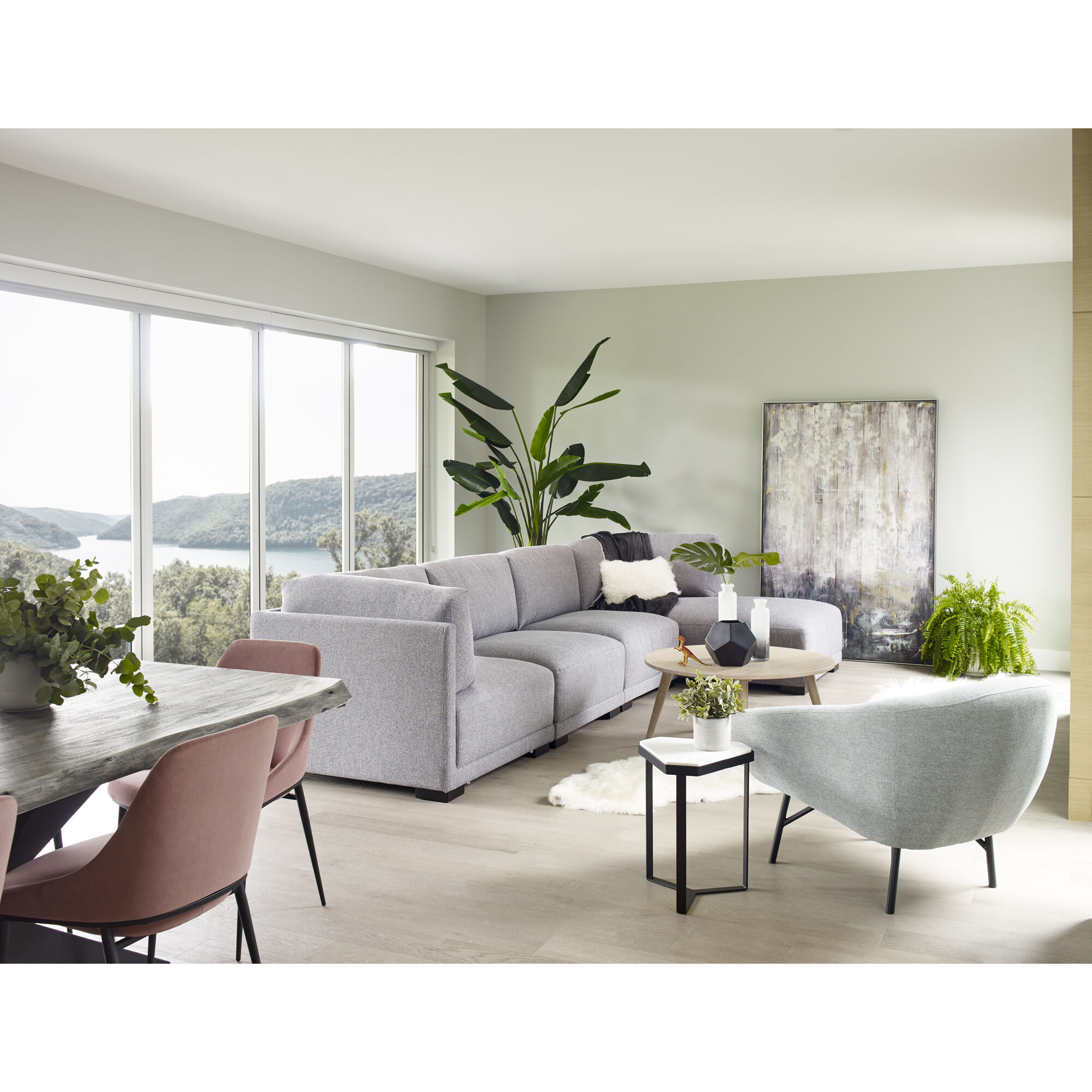 Edge 84 X 40 inch Grey Dining Table, Small