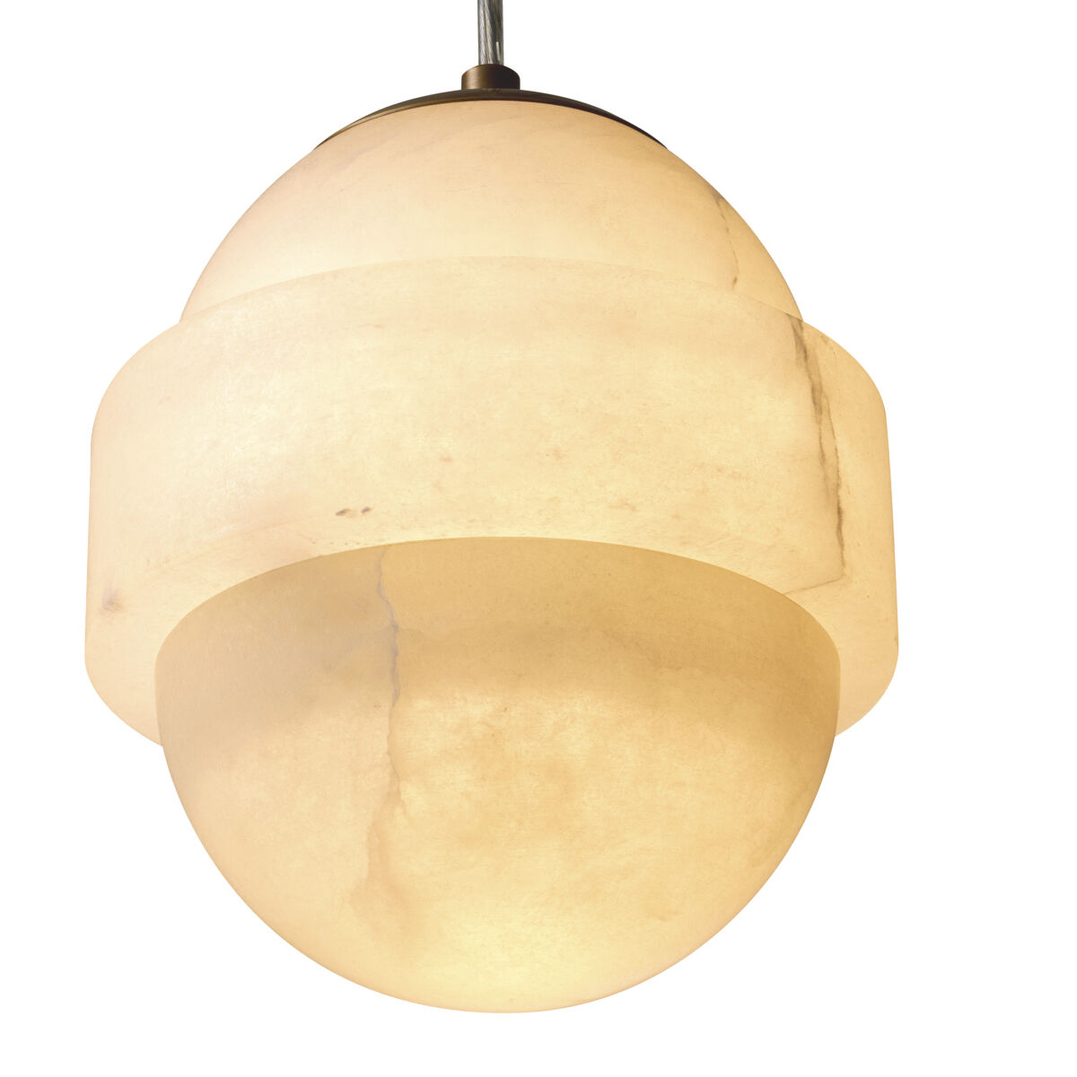 Icarus 5 Light 17.72 inch Antique Brass and Alabaster Chandelier Ceiling Light