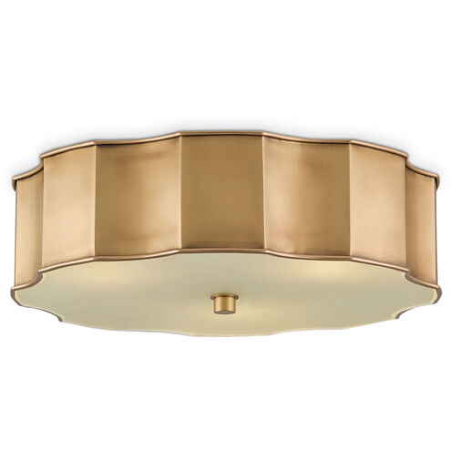 Wexford 3 Light 19.25 inch Antique Brass Flush Mount Ceiling Light