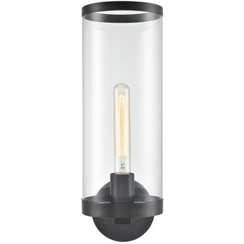 Revolve Ii 1 Light 24.6 inch Clear Glass and Urban Bronze Bath Vanity Wall Light