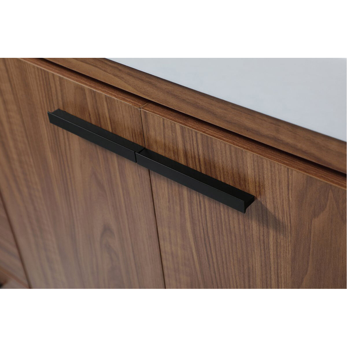 Wyatt 48 X 22 X 34 inch Walnut Brown Vanity Sink Set