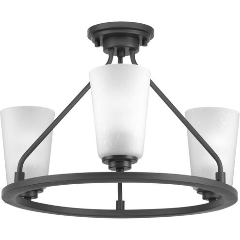 Debut 3 Light 20 inch Graphite Semi-Flush Mount Convertible Ceiling Light, Design Series