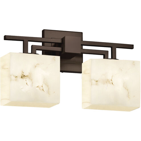 LumenAria LED 16 inch Matte Black Bath Vanity Light Wall Light in 1400 Lm LED, Rectangle
