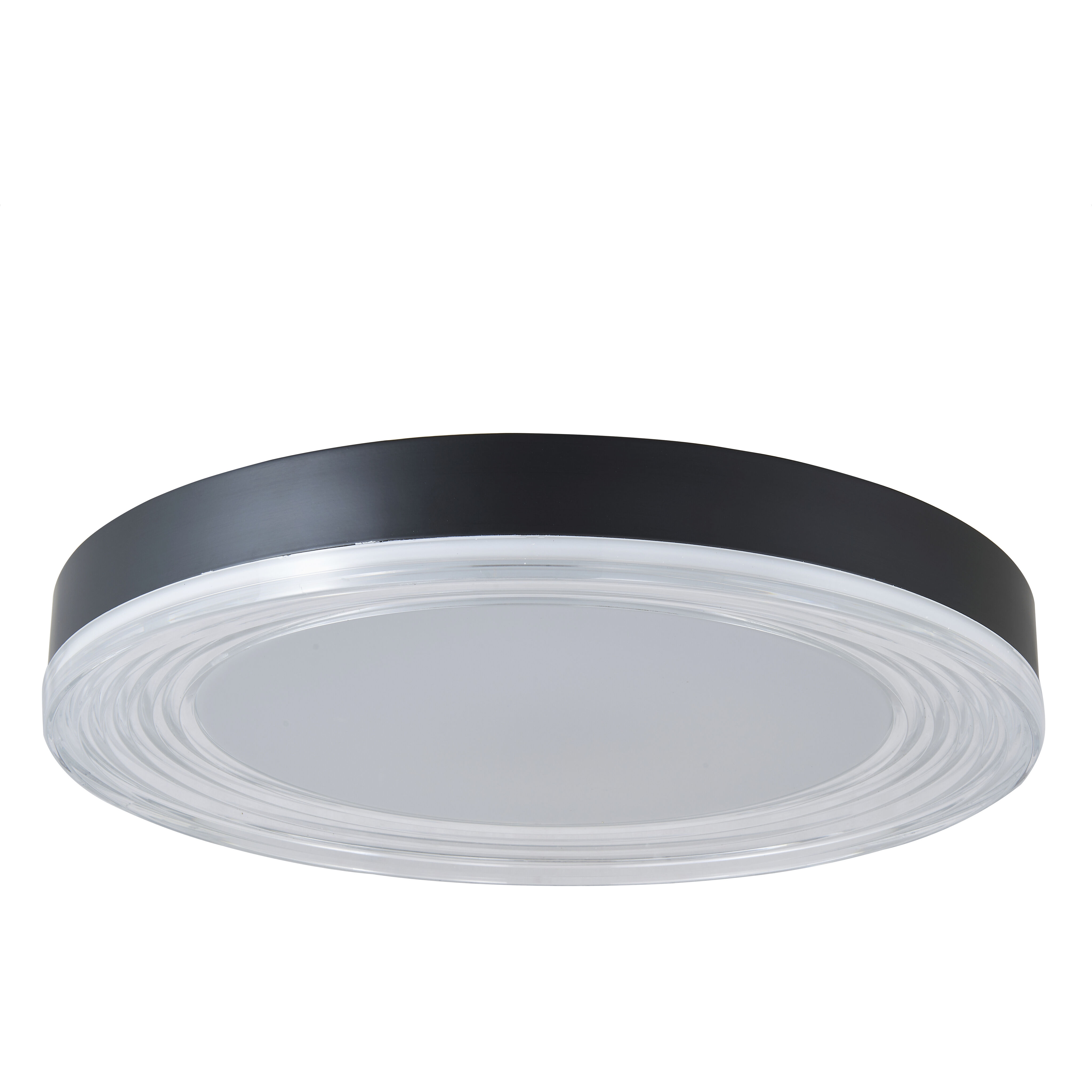 Waves LED 20 inch Matte Black Flush Mount Ceiling Light
