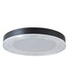 Waves LED 20 inch Matte Black Flush Mount Ceiling Light