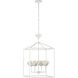Julie Neill Alberto LED 18 inch Plaster White Open Cage Lantern Ceiling Light, Medium