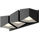 Cubix LED 18.13 inch Black and White Bath Vanity Light Wall Light