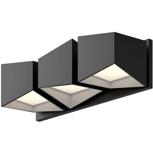 Cubix LED 18.13 inch Black and White Bath Vanity Light Wall Light