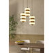 Favo 20.5 inch Brushed Brass Pendant Ceiling Light