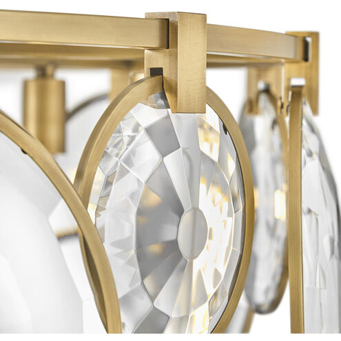 Nala LED 21.75 inch Heritage Brass Pendant Ceiling Light, Semi-Flush Mount