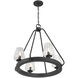 Carlton 4 Light 24 inch Matte Black Chandelier Ceiling Light