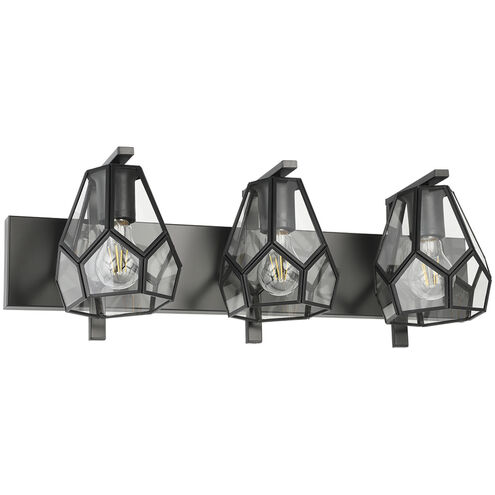 Mardyke 3 Light 0.9 inch Matte Black Bath Vanity Wall Light