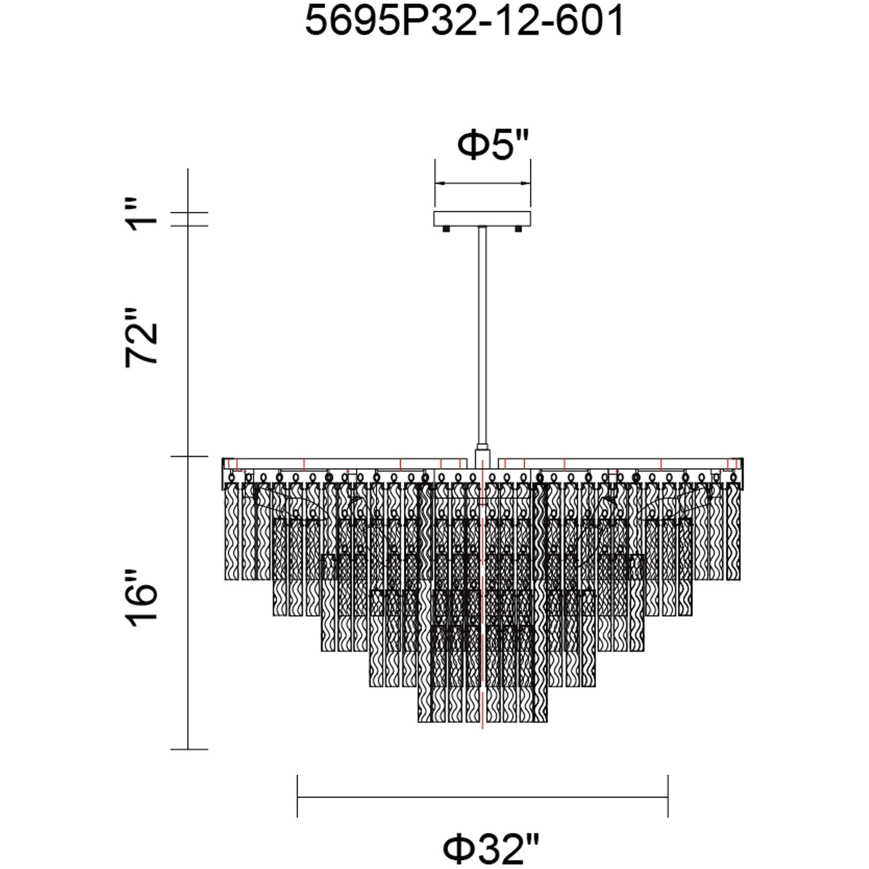 Carlotta 12 Light 32 inch Chrome Down Chandelier Ceiling Light
