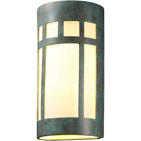 Ambiance 1 Light 10.75 inch Sienna Brown Crackle Wall Sconce Wall Light
