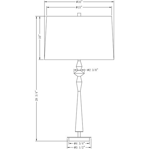 Morrison 28.75 inch 150.00 watt Antique Brass and Black Matte Table Lamp Portable Light