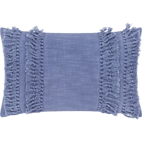 Katie 22 inch Blue Pillow Kit in 14 x 22, Lumbar