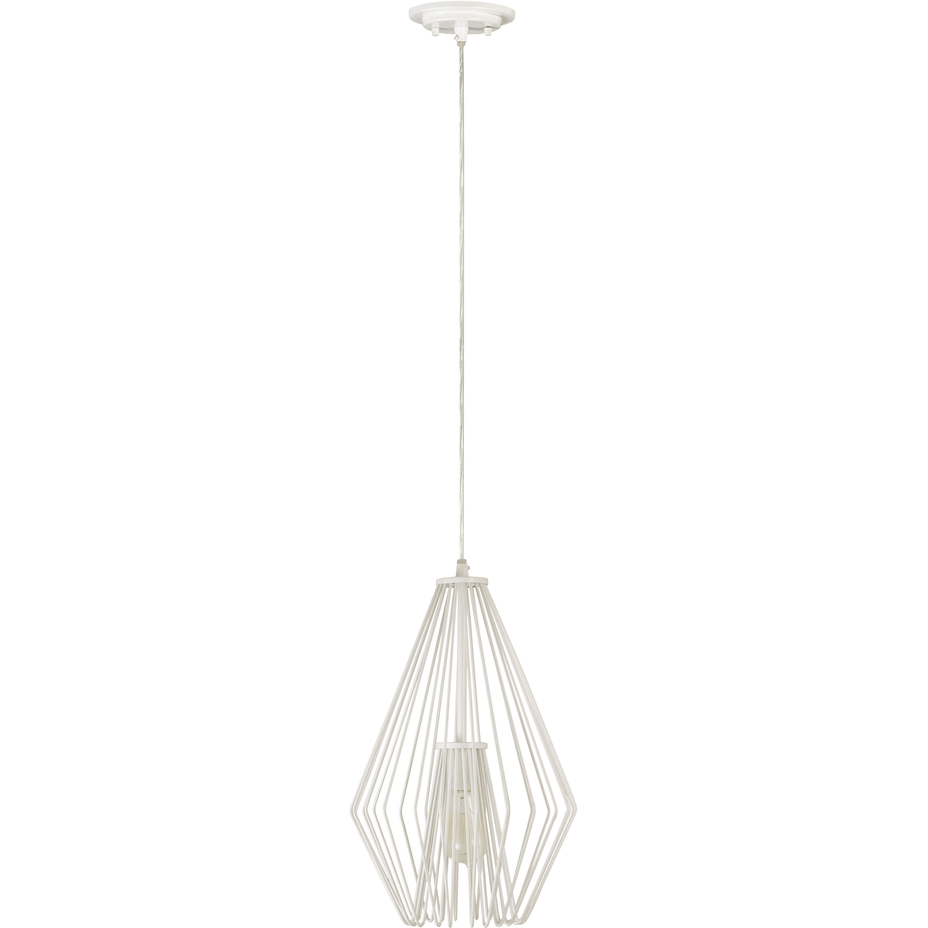 Quintus 1 Light 12.25 inch Gloss White Pendant Ceiling Light