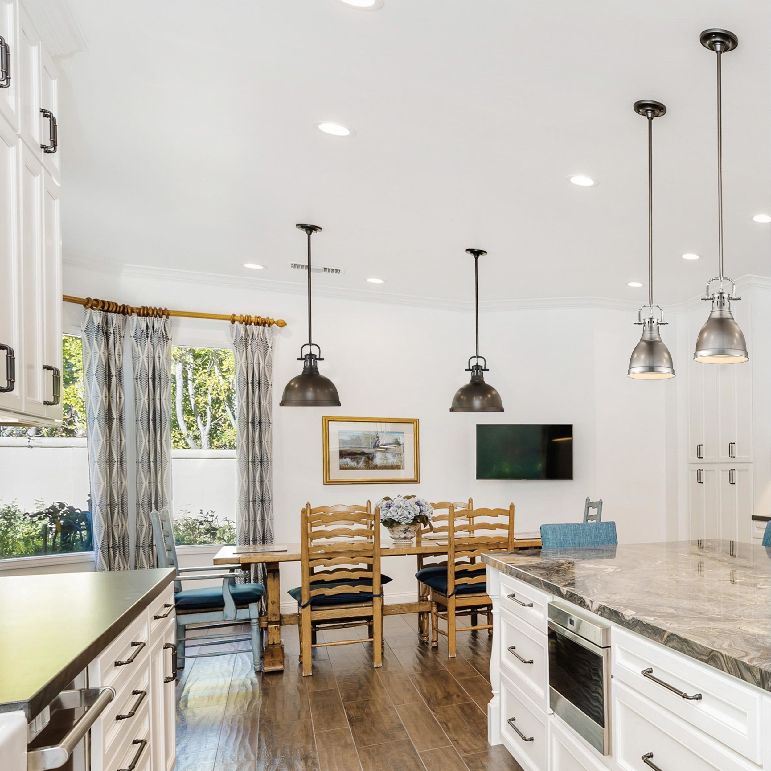 Yep Duncan Pendant Ceiling Light in Matte Black, Rubbed Bronze