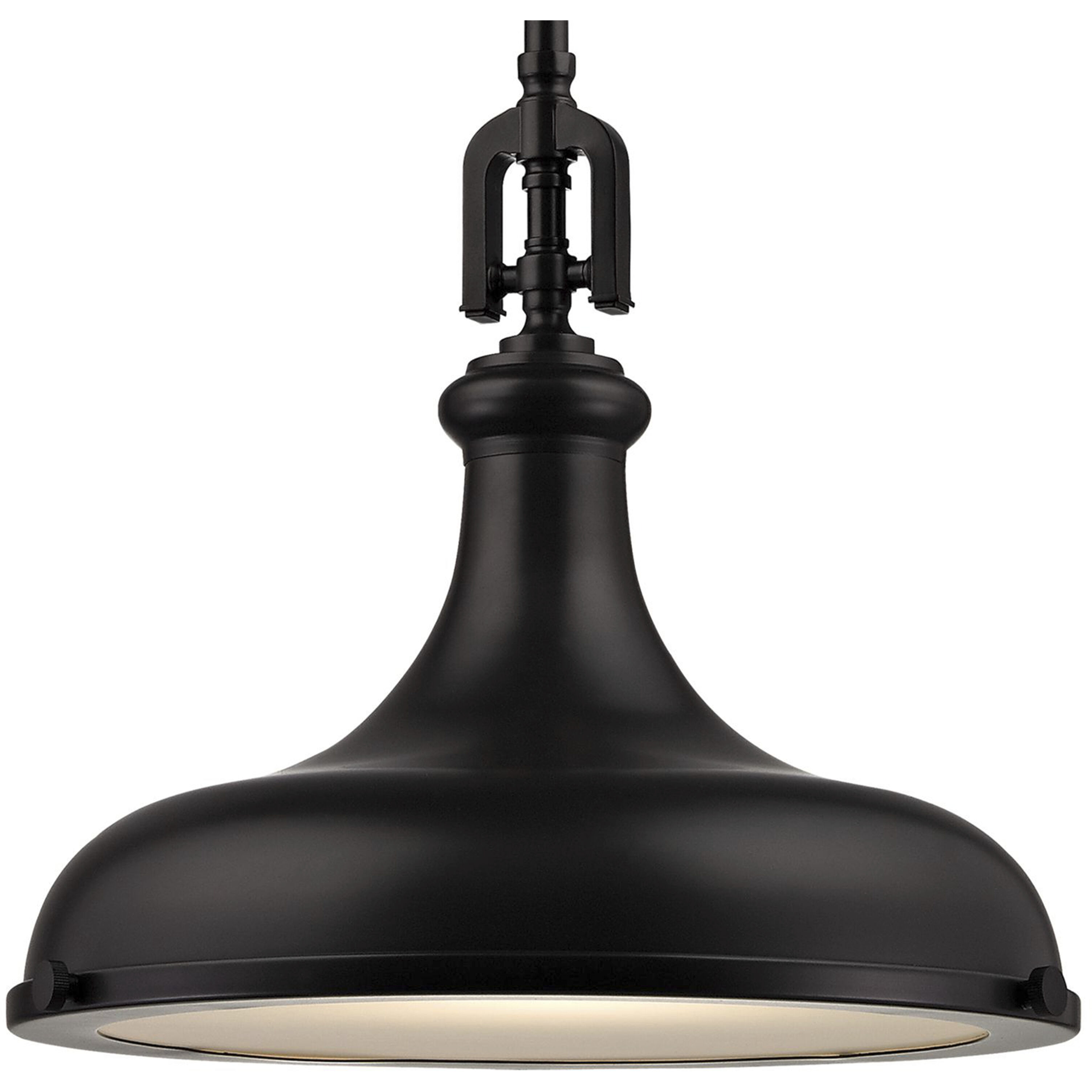 Rutherford 1 Light 15 inch Oil Rubbed Bronze Pendant Ceiling Light