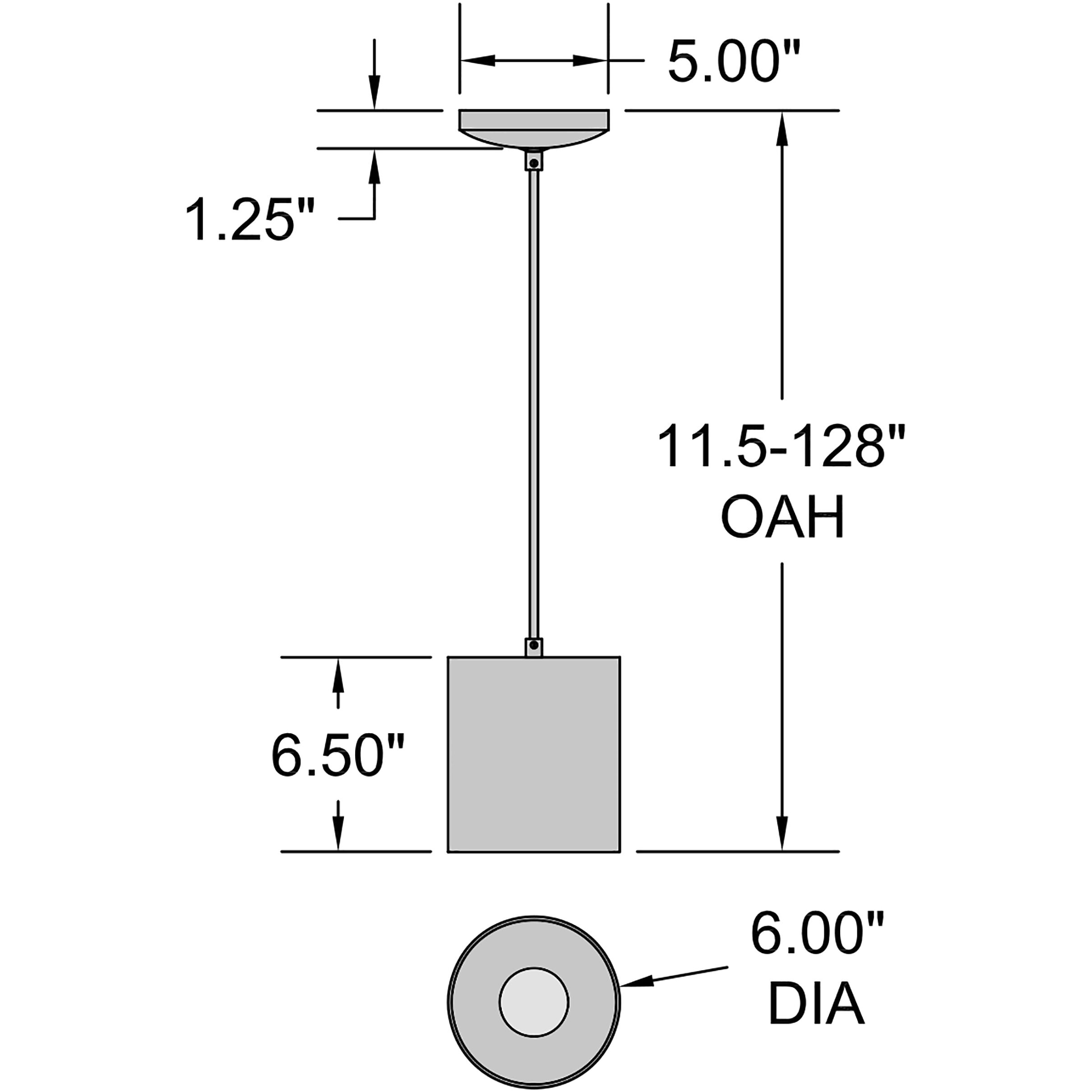 Pilson XL LED 6 inch Satin Pendant Ceiling Light