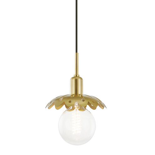 Alyssa 1 Light Aged Brass Ceiling Pendant  Light 