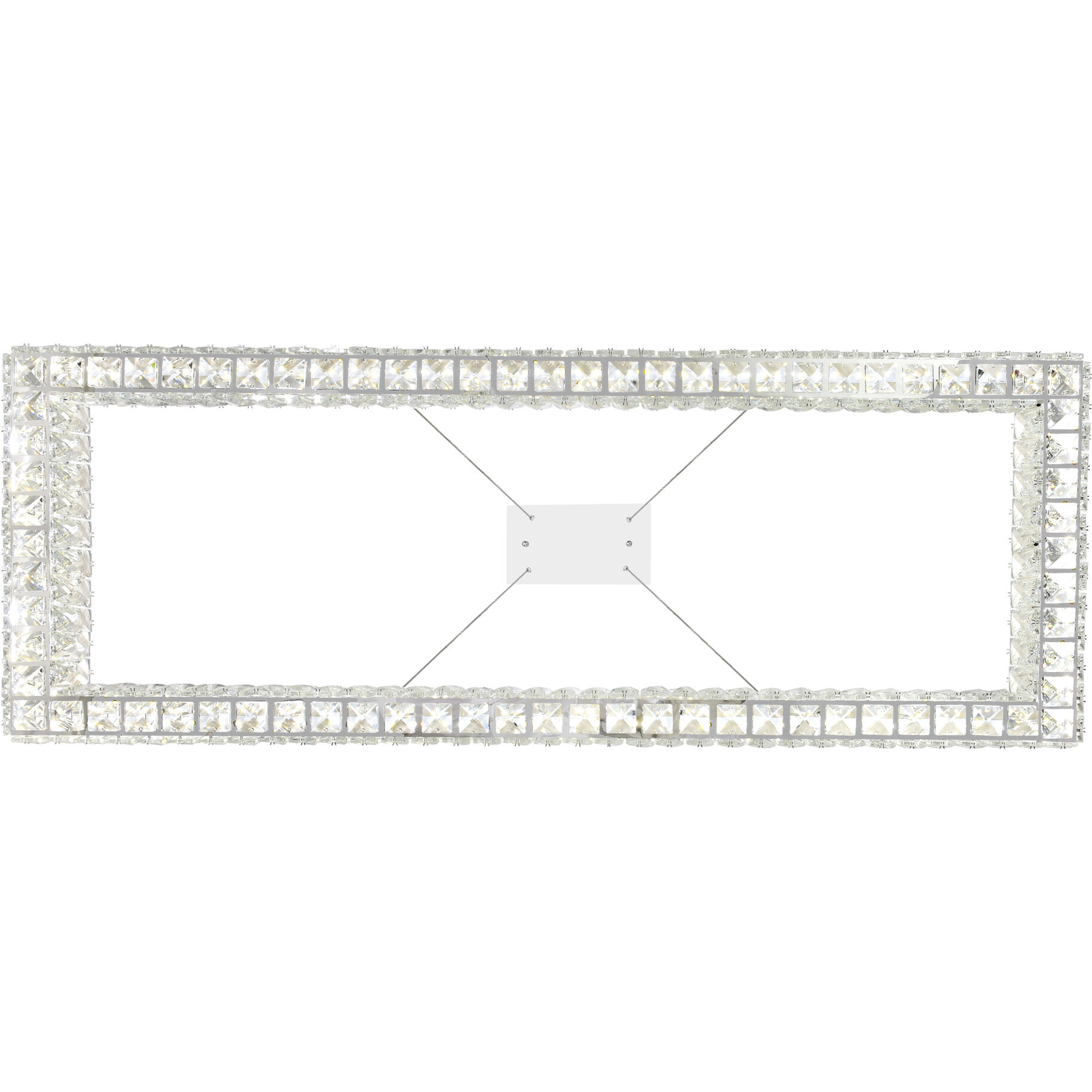 Felicity LED 52 inch Chrome Pool Table Light Ceiling Light