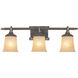 Austin 3 Light 28 inch Weathered Saddle Bath Bar Wall Light