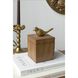 Anita 3.9 inch Brown Ash Veneer and Gold Decorative Storage Box