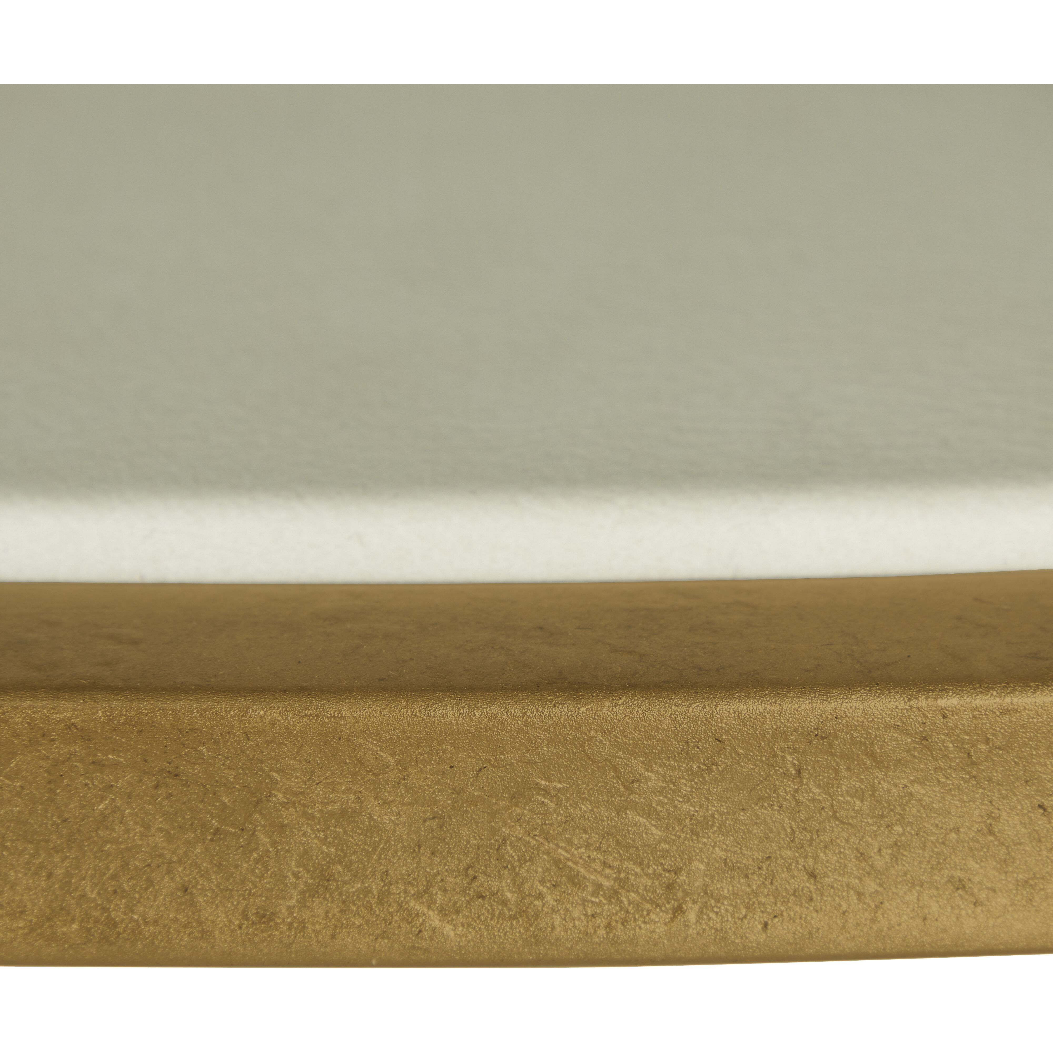 Constance 50 X 50 inch White Leather and Antique Brass Leaf Coffee Table