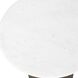 Olso 21 X 14 inch Dark Bronze and White Marble Outdoor Accent Table