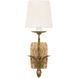Chapman & Myers Amalfi LED 5 inch Milano Gold Sconce Wall Light