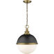 Peyton 2 Light 14.75 inch Matte Black and Factory Bronze Pendant Ceiling Light