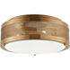 Vander 3 Light 12 inch Satin Brass Ceiling Flush Mount Ceiling Light