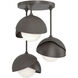 Brooklyn 3 Light 12 inch Dark Smoke and Oil Rubbed Bronze Semi-Flush Ceiling Light in Dark Smoke/Oil Rubbed Bronze
