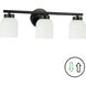Vonda 3 Light 21 inch Matte Black Vanity Light Wall Light