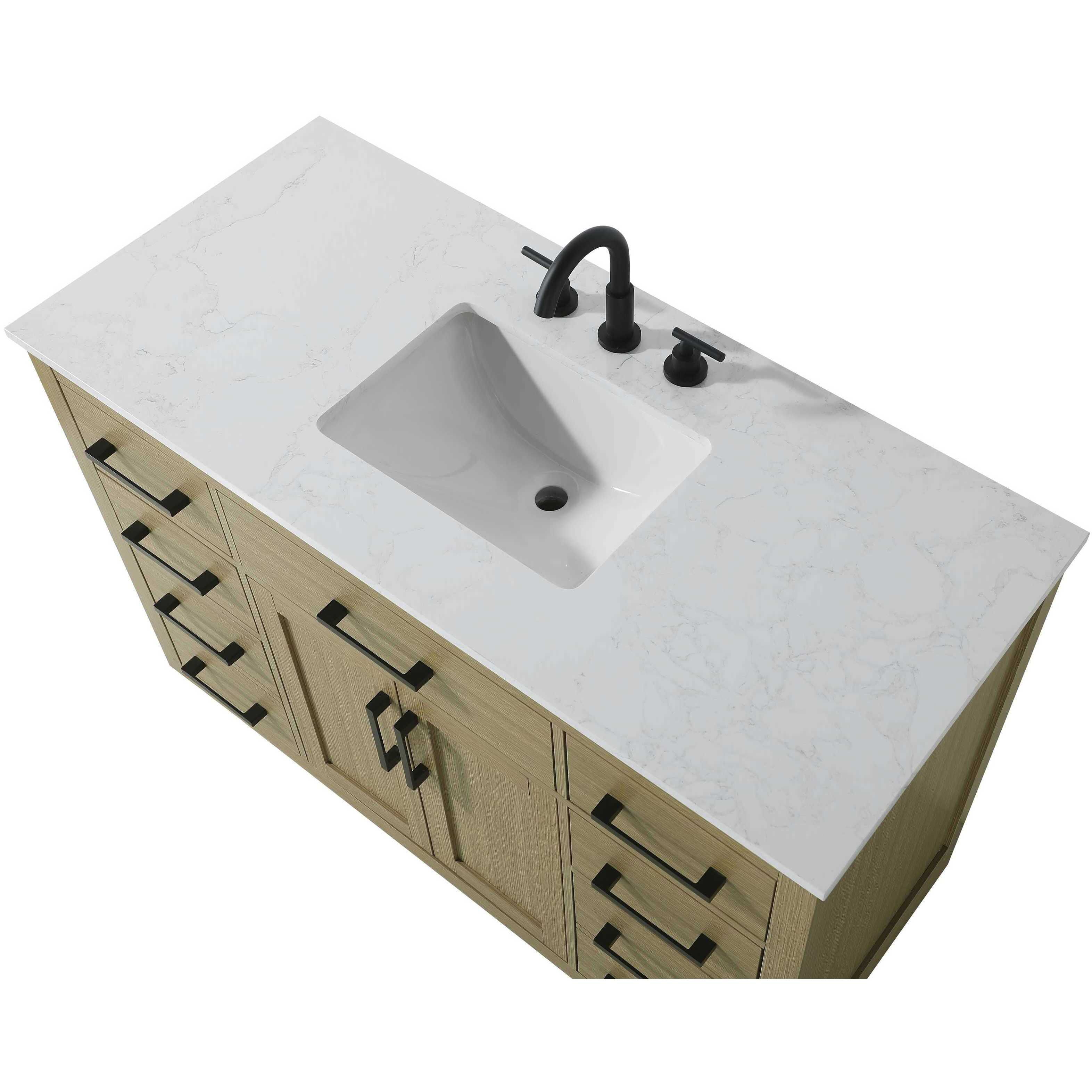 Alden 48 X 35 inch Honey Brown Bathroom Vanity Cabinet