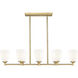Oren Linear Chandelier Ceiling Light in Modern Gold