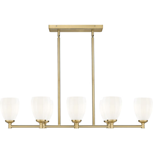 Oren Linear Chandelier Ceiling Light in Modern Gold