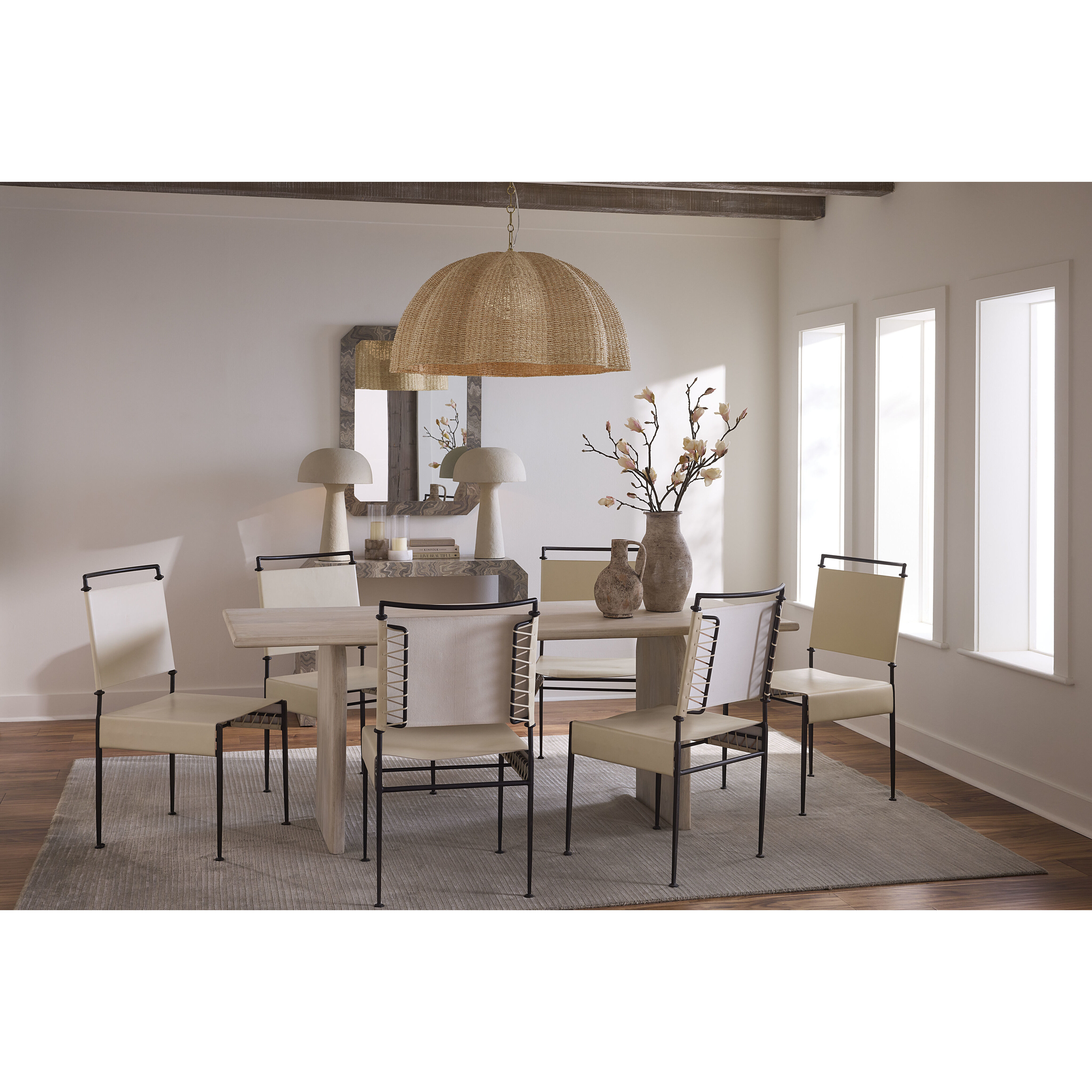 Papier 22.5 inch 60 watt Textured Cream Table Lamp Portable Light, Inline